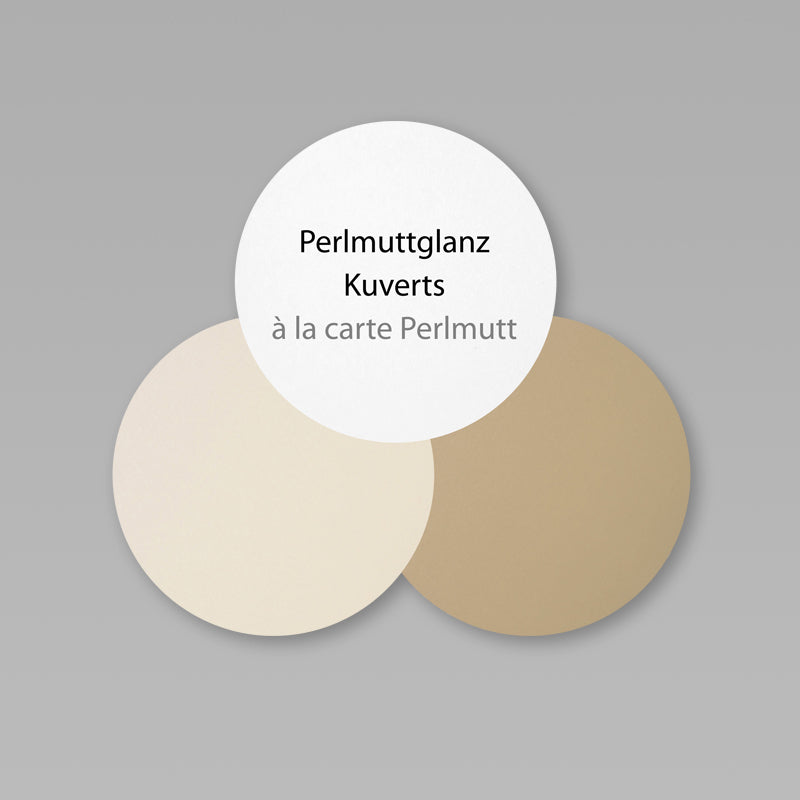 Perlmutt Kuverts Briefumschläge in allen Formaten